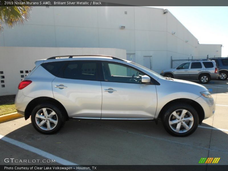 Brilliant Silver Metallic / Black 2009 Nissan Murano S AWD