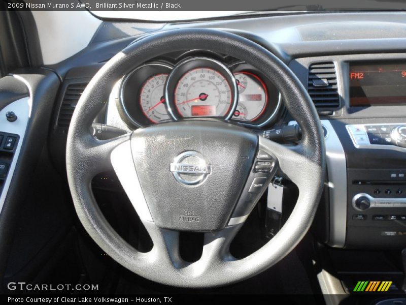 Brilliant Silver Metallic / Black 2009 Nissan Murano S AWD