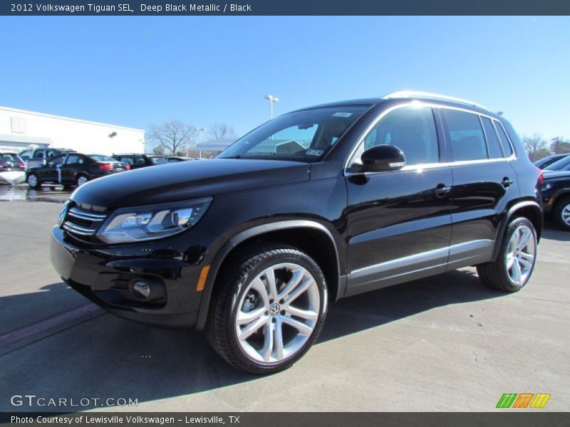 Deep Black Metallic / Black 2012 Volkswagen Tiguan SEL