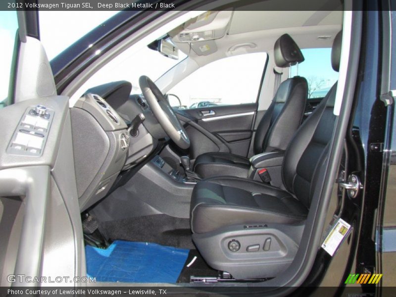 Deep Black Metallic / Black 2012 Volkswagen Tiguan SEL