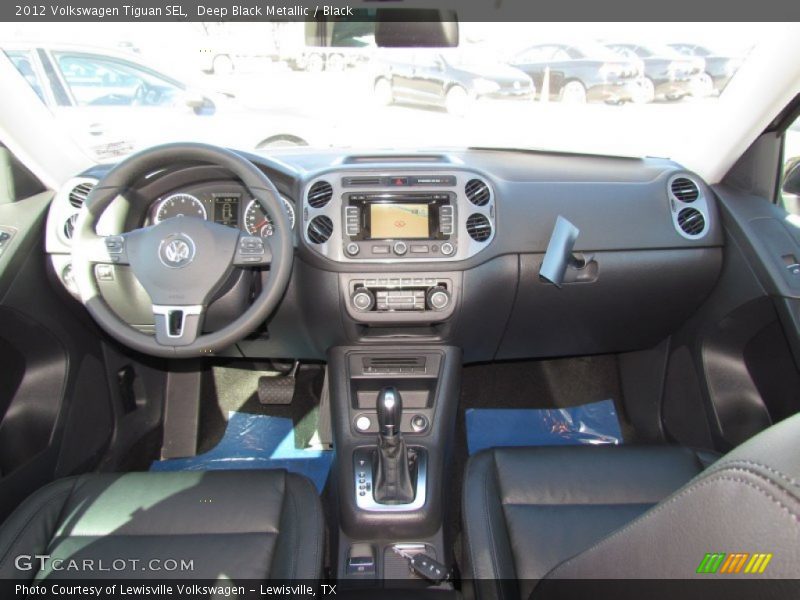 Deep Black Metallic / Black 2012 Volkswagen Tiguan SEL