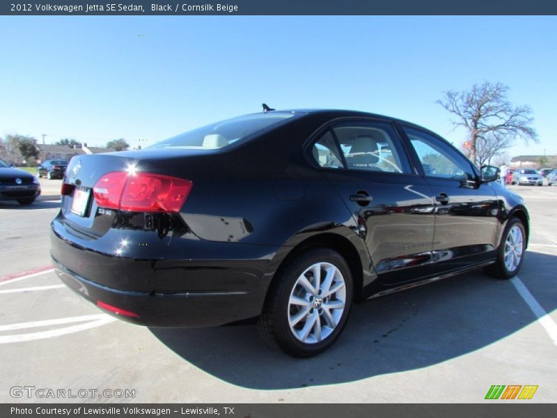 Black / Cornsilk Beige 2012 Volkswagen Jetta SE Sedan
