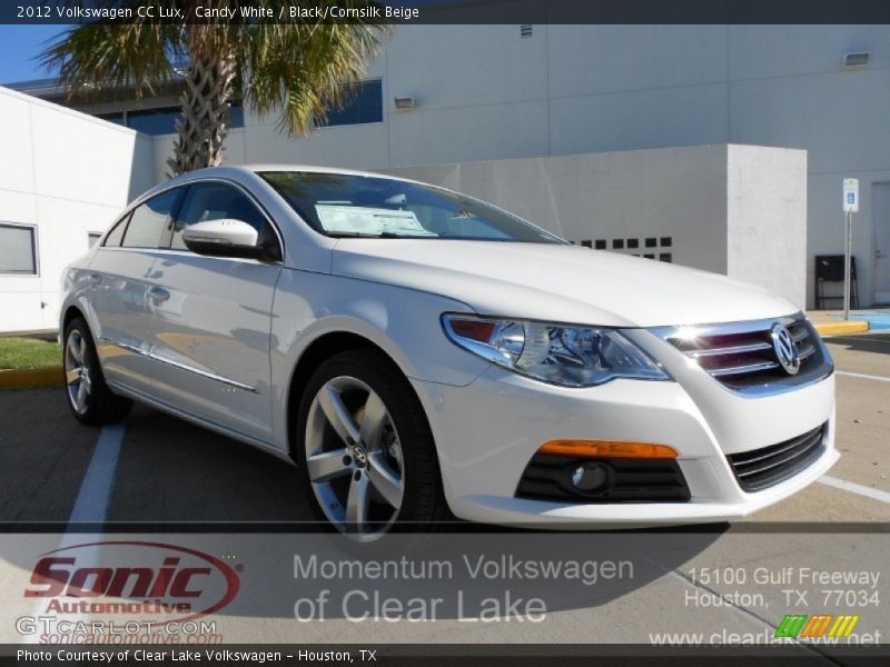 Candy White / Black/Cornsilk Beige 2012 Volkswagen CC Lux