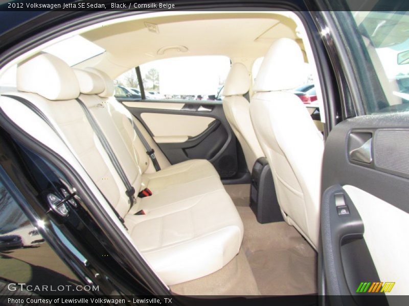 Black / Cornsilk Beige 2012 Volkswagen Jetta SE Sedan