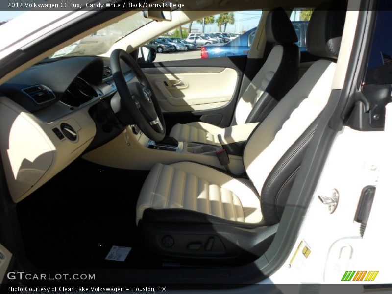 Candy White / Black/Cornsilk Beige 2012 Volkswagen CC Lux