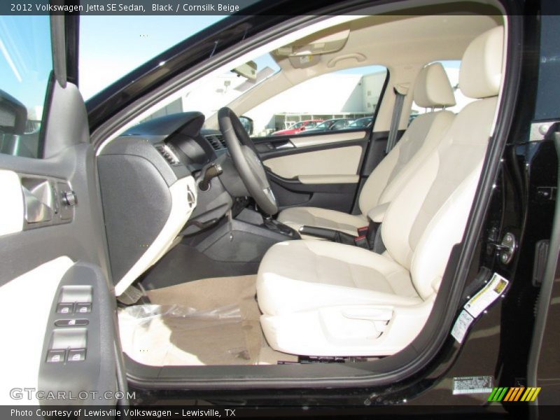 Black / Cornsilk Beige 2012 Volkswagen Jetta SE Sedan