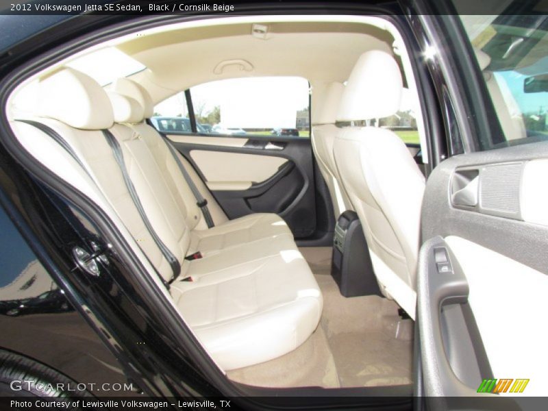 Black / Cornsilk Beige 2012 Volkswagen Jetta SE Sedan