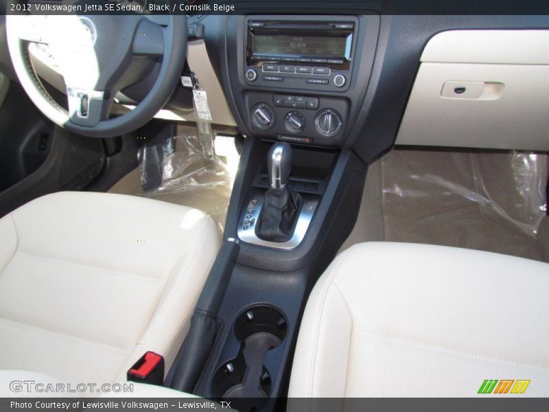 Black / Cornsilk Beige 2012 Volkswagen Jetta SE Sedan