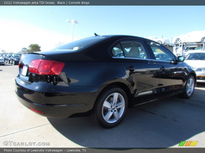 Black / Cornsilk Beige 2012 Volkswagen Jetta TDI Sedan