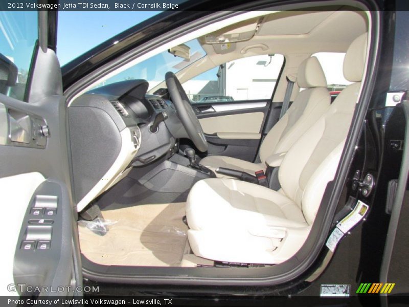 Black / Cornsilk Beige 2012 Volkswagen Jetta TDI Sedan