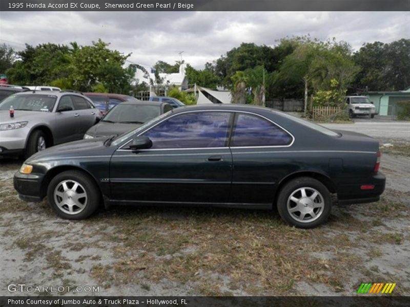 Sherwood Green Pearl / Beige 1995 Honda Accord EX Coupe