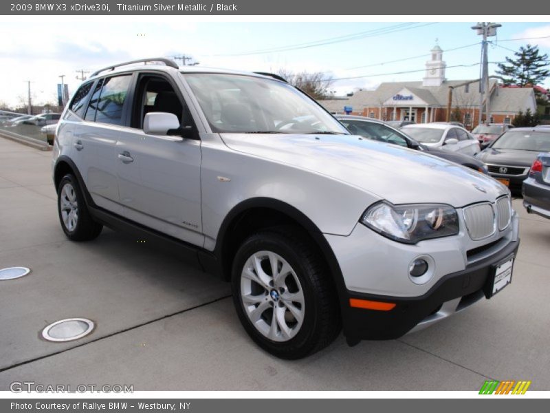 Titanium Silver Metallic / Black 2009 BMW X3 xDrive30i