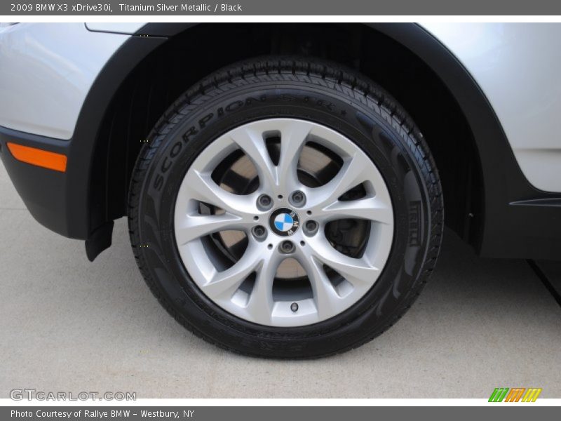 Titanium Silver Metallic / Black 2009 BMW X3 xDrive30i