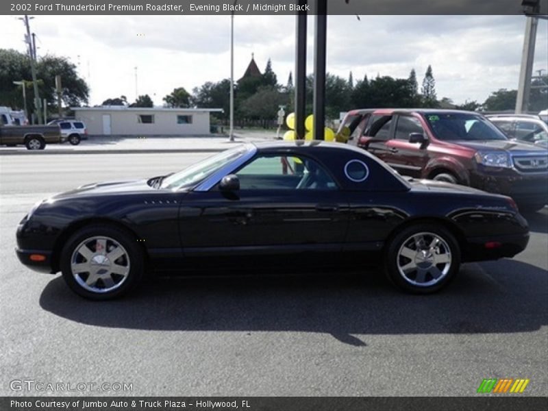 Evening Black / Midnight Black 2002 Ford Thunderbird Premium Roadster