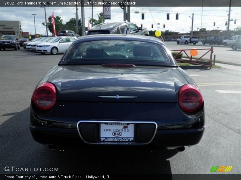 Evening Black / Midnight Black 2002 Ford Thunderbird Premium Roadster