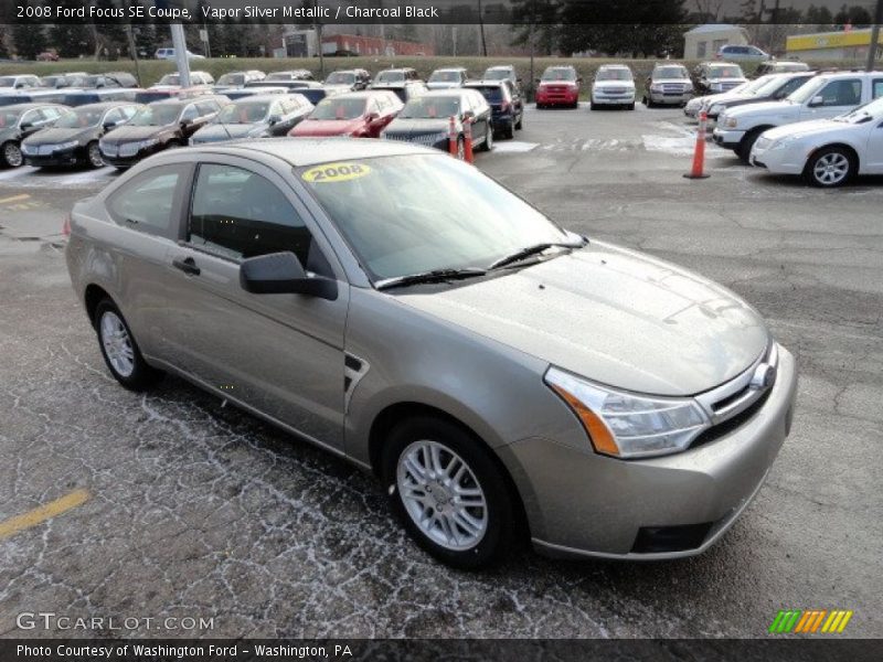 Vapor Silver Metallic / Charcoal Black 2008 Ford Focus SE Coupe