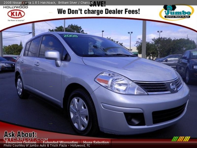 Brilliant Silver / Charcoal 2008 Nissan Versa 1.8 S Hatchback