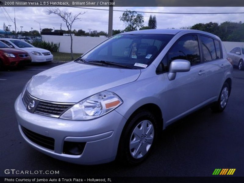 Brilliant Silver / Charcoal 2008 Nissan Versa 1.8 S Hatchback