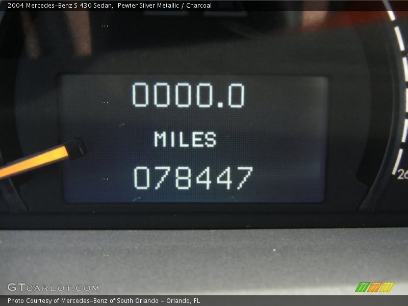 Pewter Silver Metallic / Charcoal 2004 Mercedes-Benz S 430 Sedan