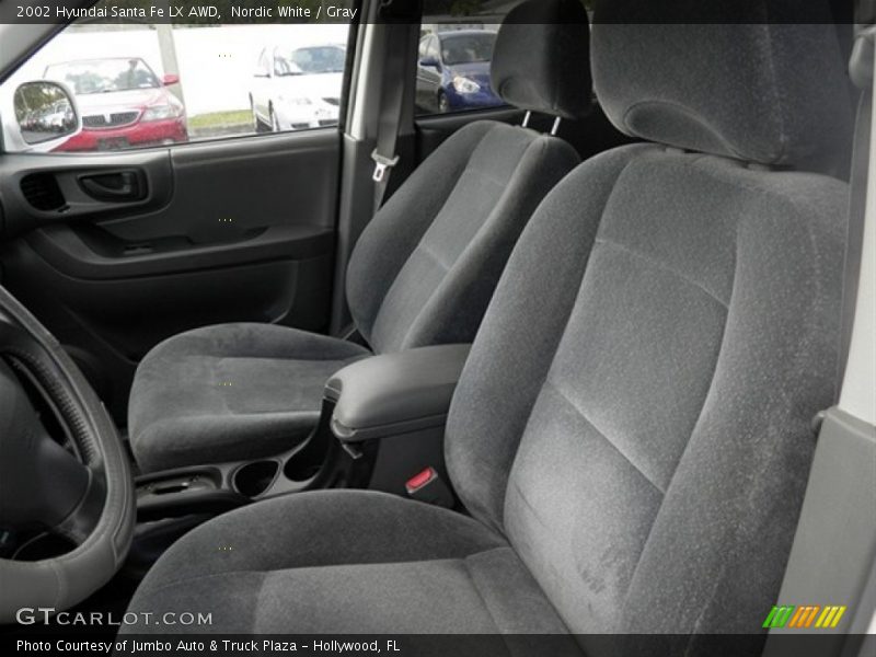 Nordic White / Gray 2002 Hyundai Santa Fe LX AWD