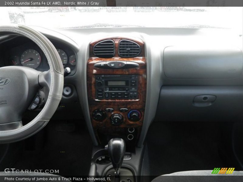 Nordic White / Gray 2002 Hyundai Santa Fe LX AWD