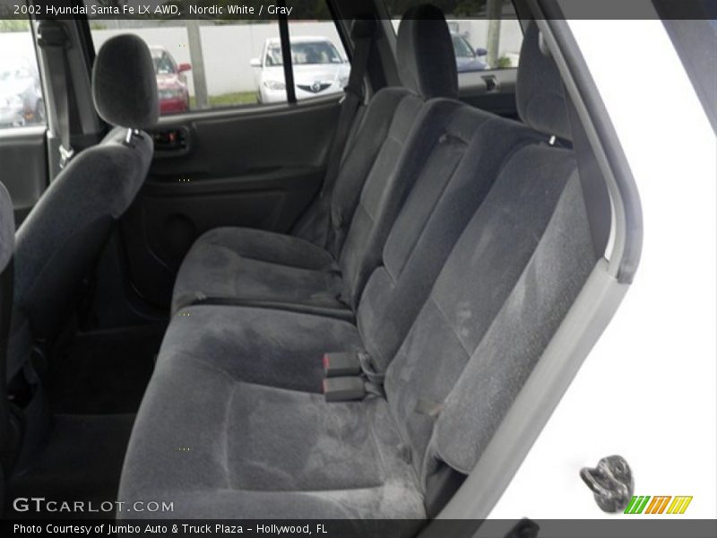 Nordic White / Gray 2002 Hyundai Santa Fe LX AWD