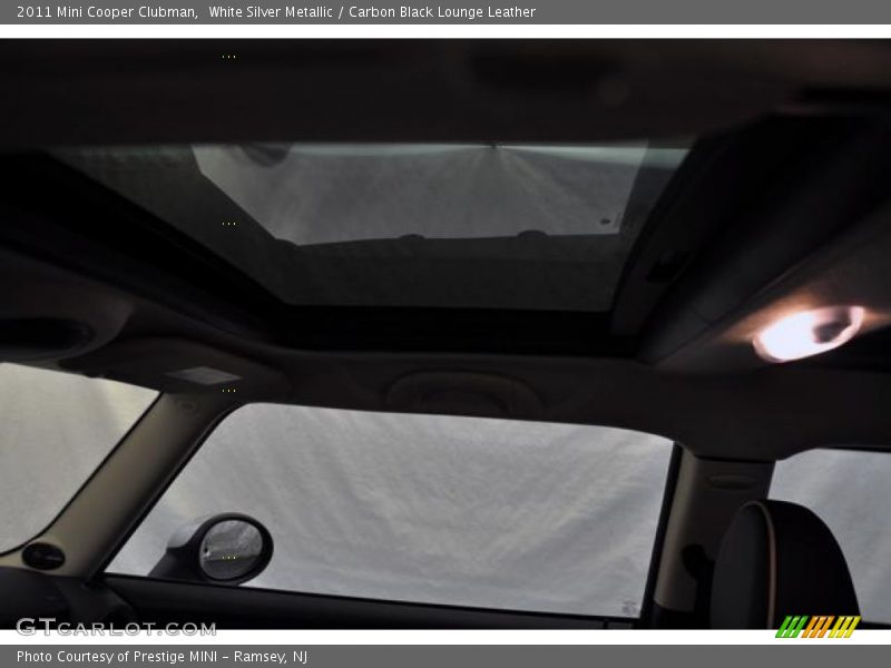 White Silver Metallic / Carbon Black Lounge Leather 2011 Mini Cooper Clubman