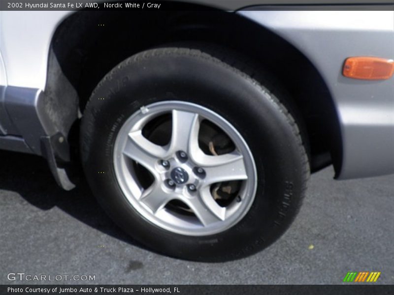 Nordic White / Gray 2002 Hyundai Santa Fe LX AWD