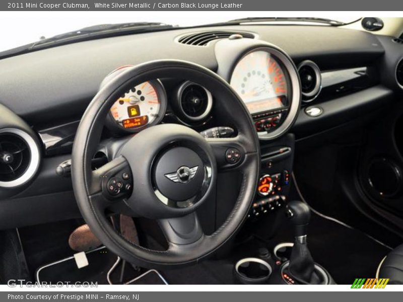 White Silver Metallic / Carbon Black Lounge Leather 2011 Mini Cooper Clubman