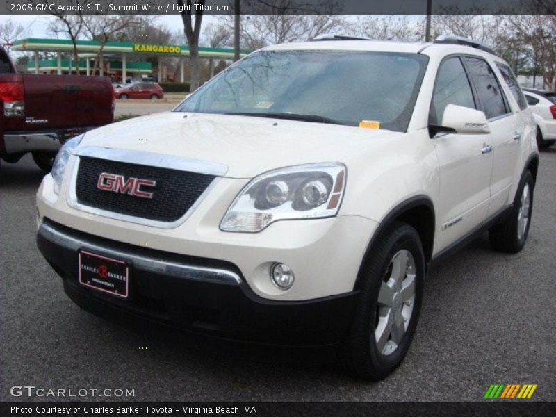 Summit White / Light Titanium 2008 GMC Acadia SLT