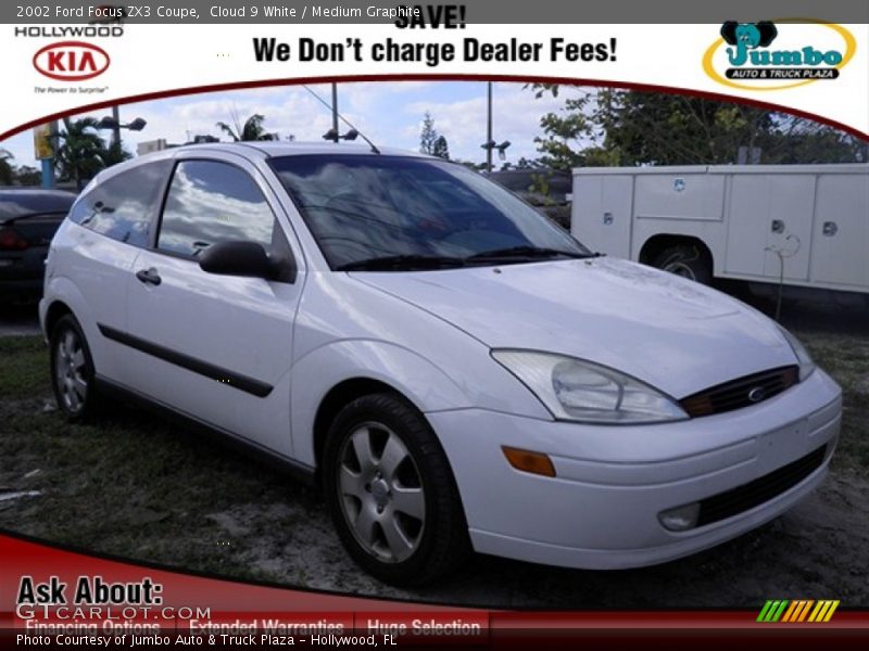 Cloud 9 White / Medium Graphite 2002 Ford Focus ZX3 Coupe
