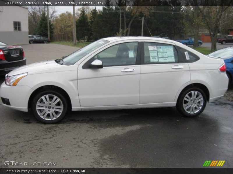 White Suede / Charcoal Black 2011 Ford Focus SEL Sedan