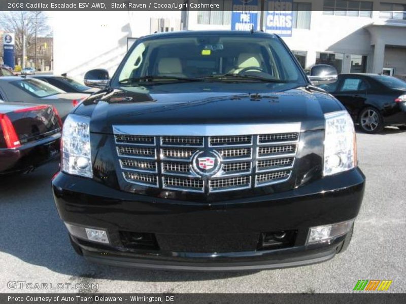 Black Raven / Cocoa/Light Cashmere 2008 Cadillac Escalade ESV AWD