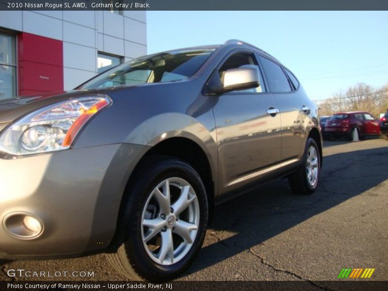 Gotham Gray / Black 2010 Nissan Rogue SL AWD