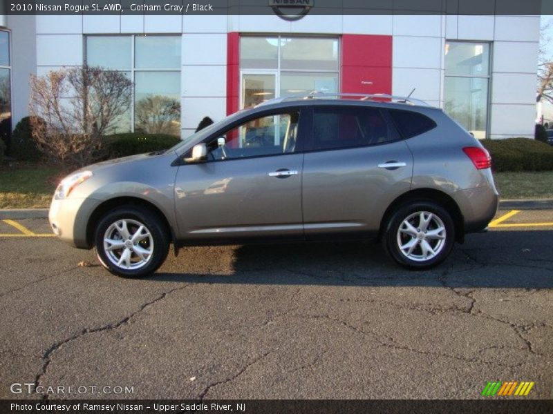 Gotham Gray / Black 2010 Nissan Rogue SL AWD