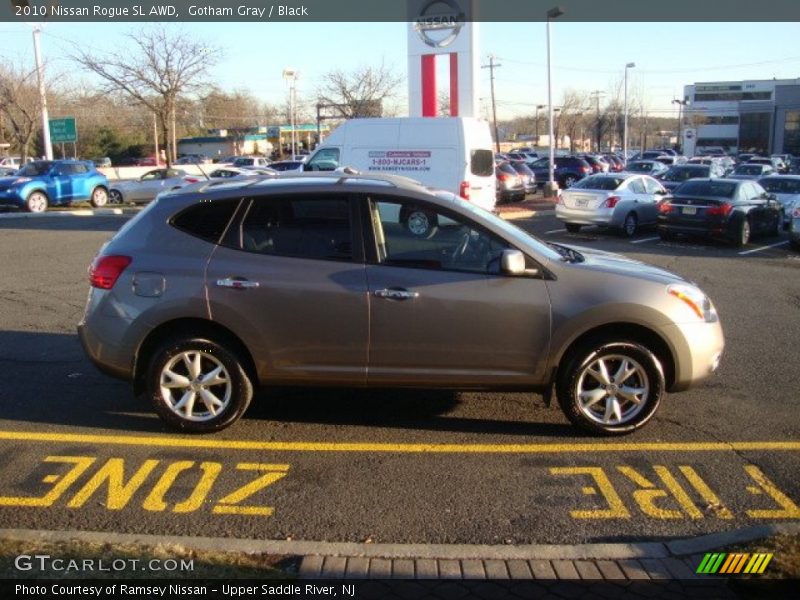 Gotham Gray / Black 2010 Nissan Rogue SL AWD