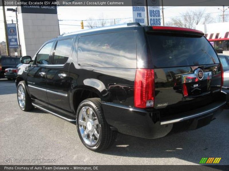 Black Raven / Cocoa/Light Cashmere 2008 Cadillac Escalade ESV AWD