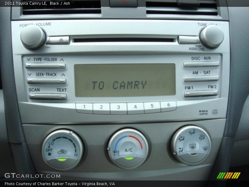 Black / Ash 2011 Toyota Camry LE