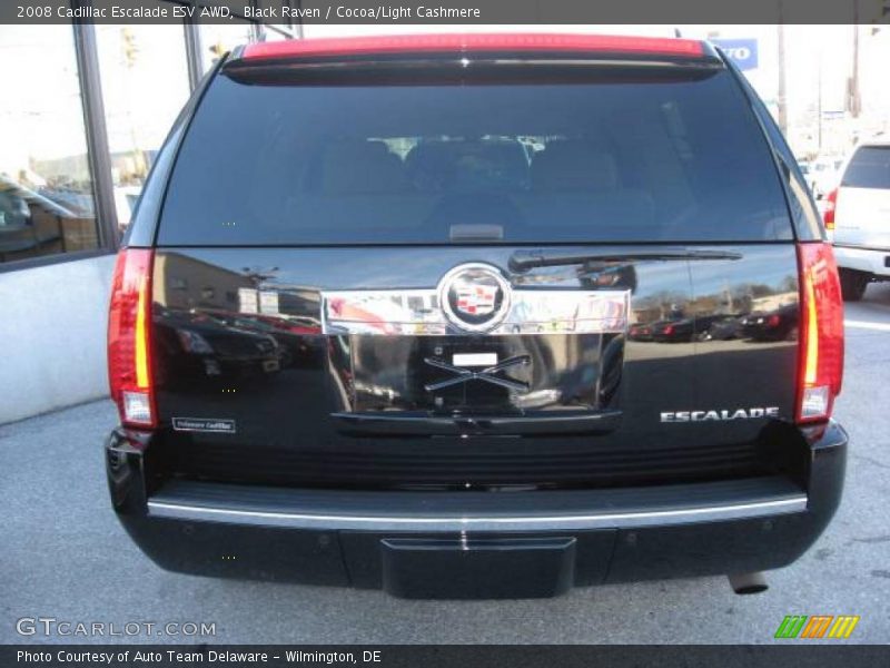 Black Raven / Cocoa/Light Cashmere 2008 Cadillac Escalade ESV AWD