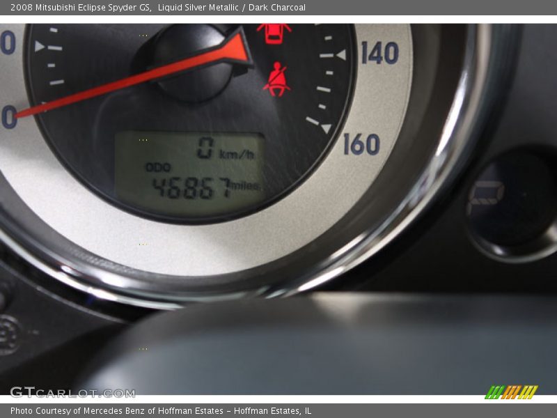 Liquid Silver Metallic / Dark Charcoal 2008 Mitsubishi Eclipse Spyder GS