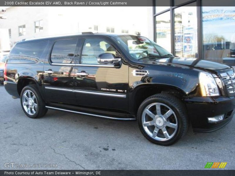 Black Raven / Cocoa/Light Cashmere 2008 Cadillac Escalade ESV AWD