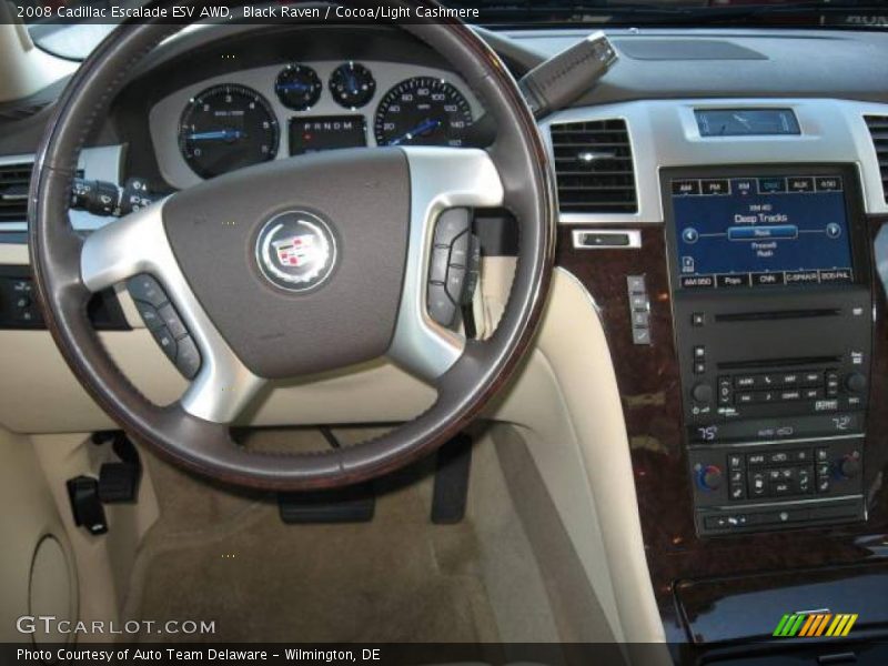 Black Raven / Cocoa/Light Cashmere 2008 Cadillac Escalade ESV AWD