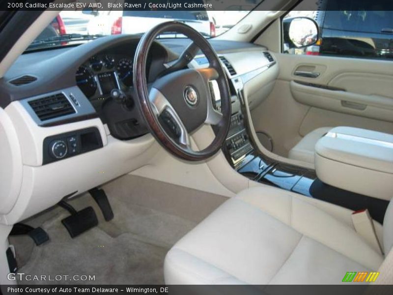 Black Raven / Cocoa/Light Cashmere 2008 Cadillac Escalade ESV AWD