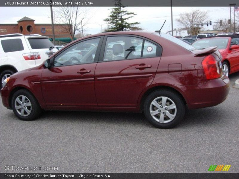 Wine Red / Gray 2008 Hyundai Accent GLS Sedan