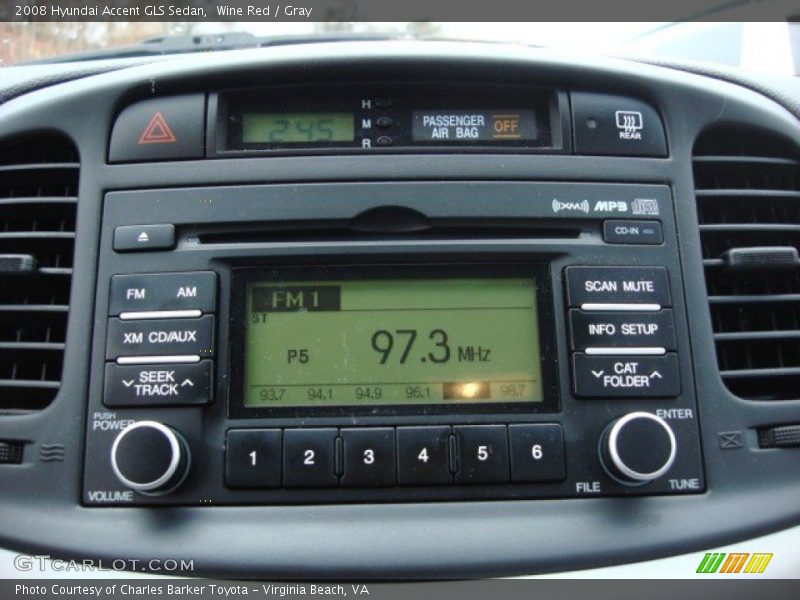 Wine Red / Gray 2008 Hyundai Accent GLS Sedan