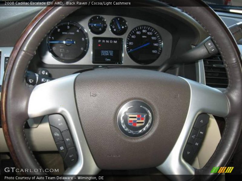 Black Raven / Cocoa/Light Cashmere 2008 Cadillac Escalade ESV AWD