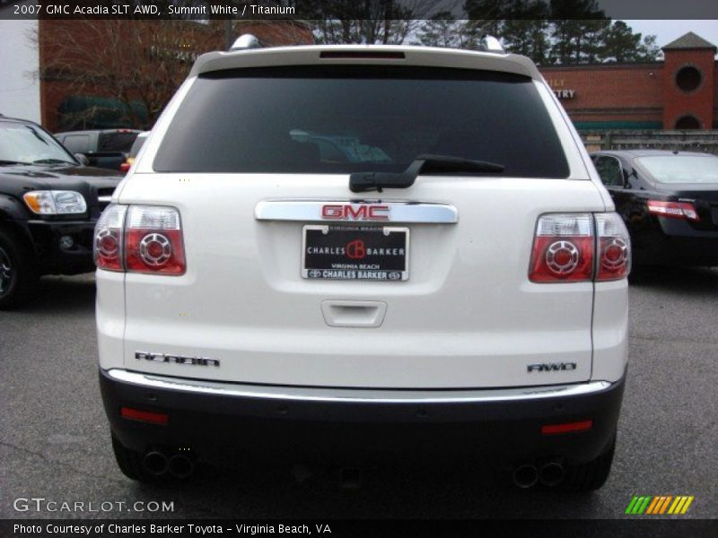 Summit White / Titanium 2007 GMC Acadia SLT AWD