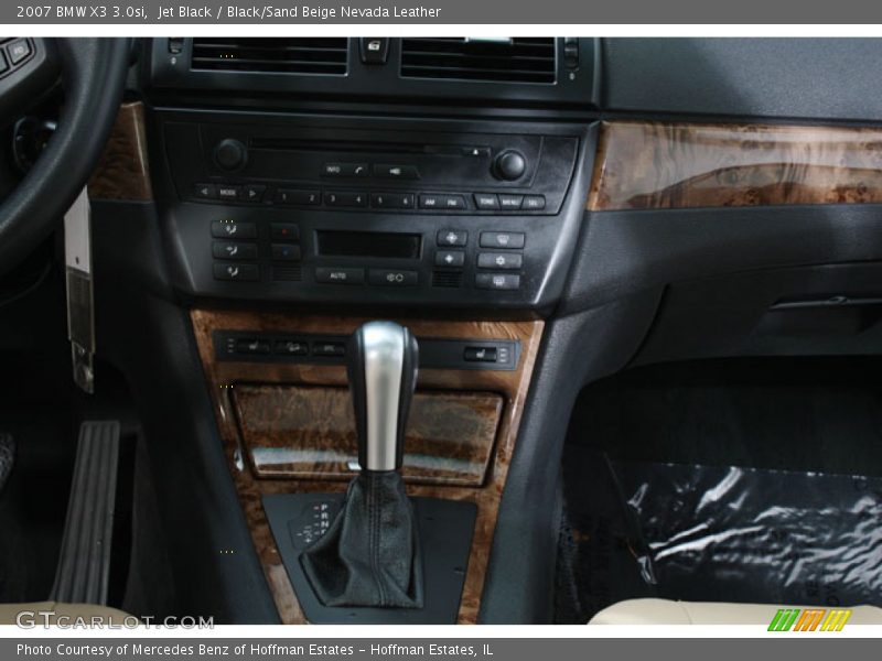 Jet Black / Black/Sand Beige Nevada Leather 2007 BMW X3 3.0si