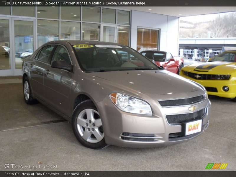 Amber Bronze Metallic / Cocoa/Cashmere Beige 2008 Chevrolet Malibu LS Sedan