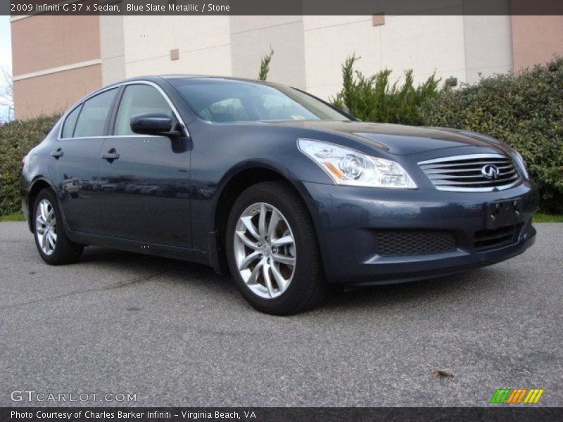 Front 3/4 View of 2009 G 37 x Sedan